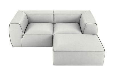 Fred Small Right Chaise in Felix Milky