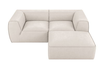Fred Small Right Chaise in Fresco Milky