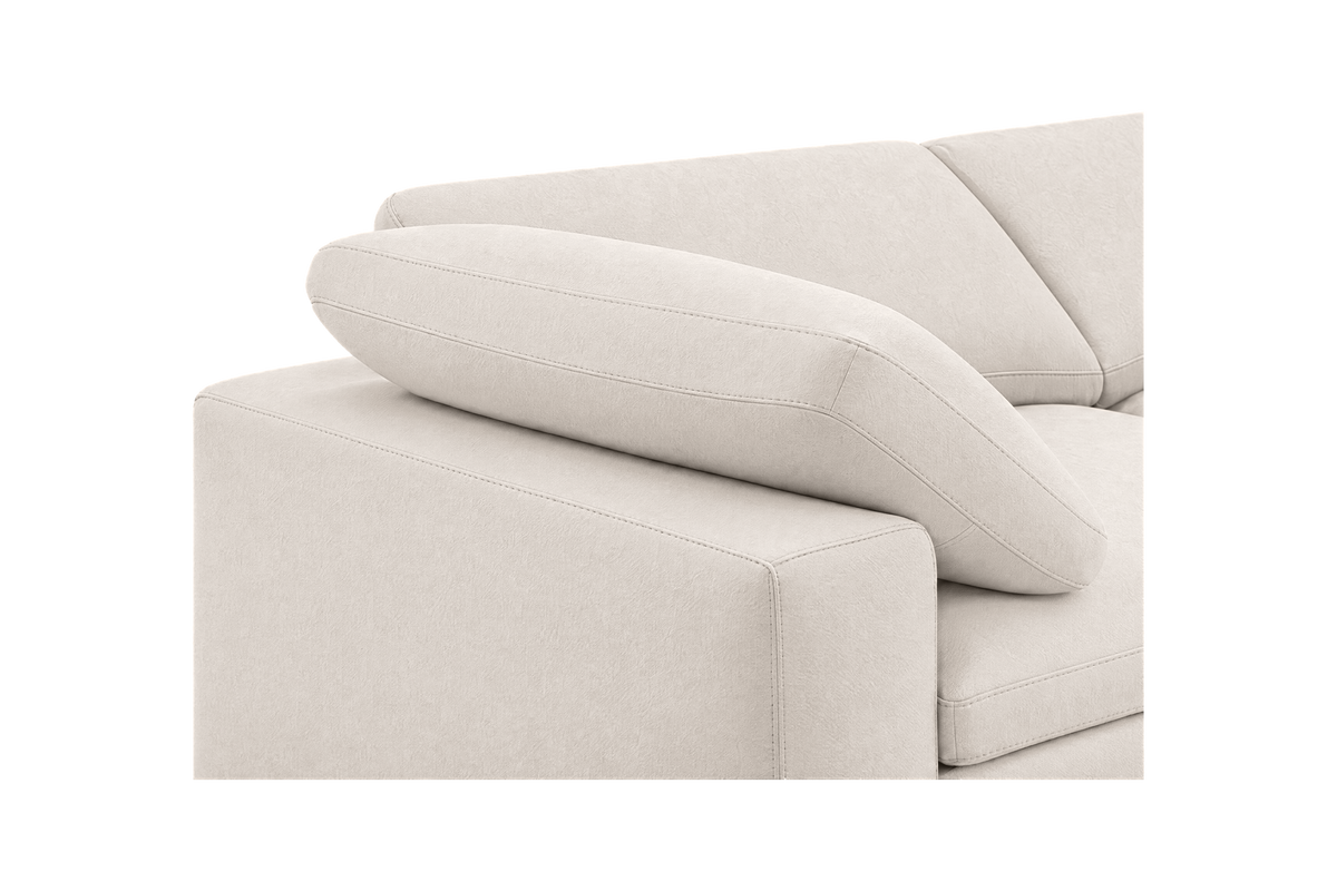 Goodman Mini Left Sectional in Fresco Milky