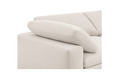 Goodman Mini Left Sectional in Fresco Milky