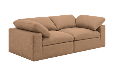 Goodman Mini Small Sofa in Roni Biscotti
