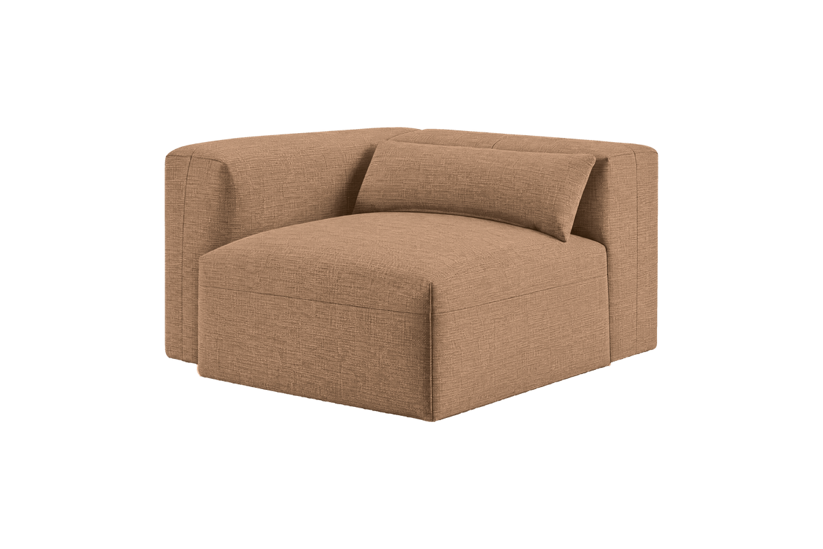 Jasmine Chair One Arm Left in Roni Biscotti