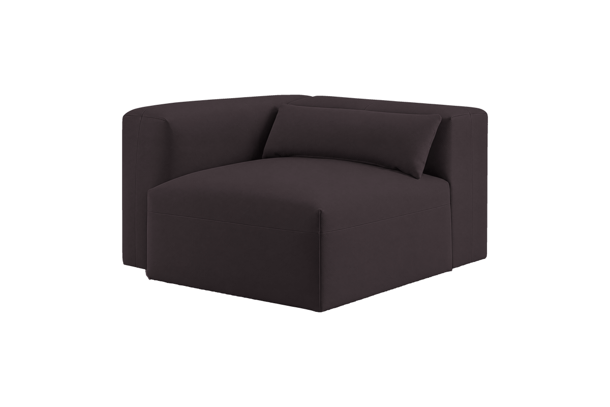 Jasmine Chair One Arm Left in Dante Charcoal
