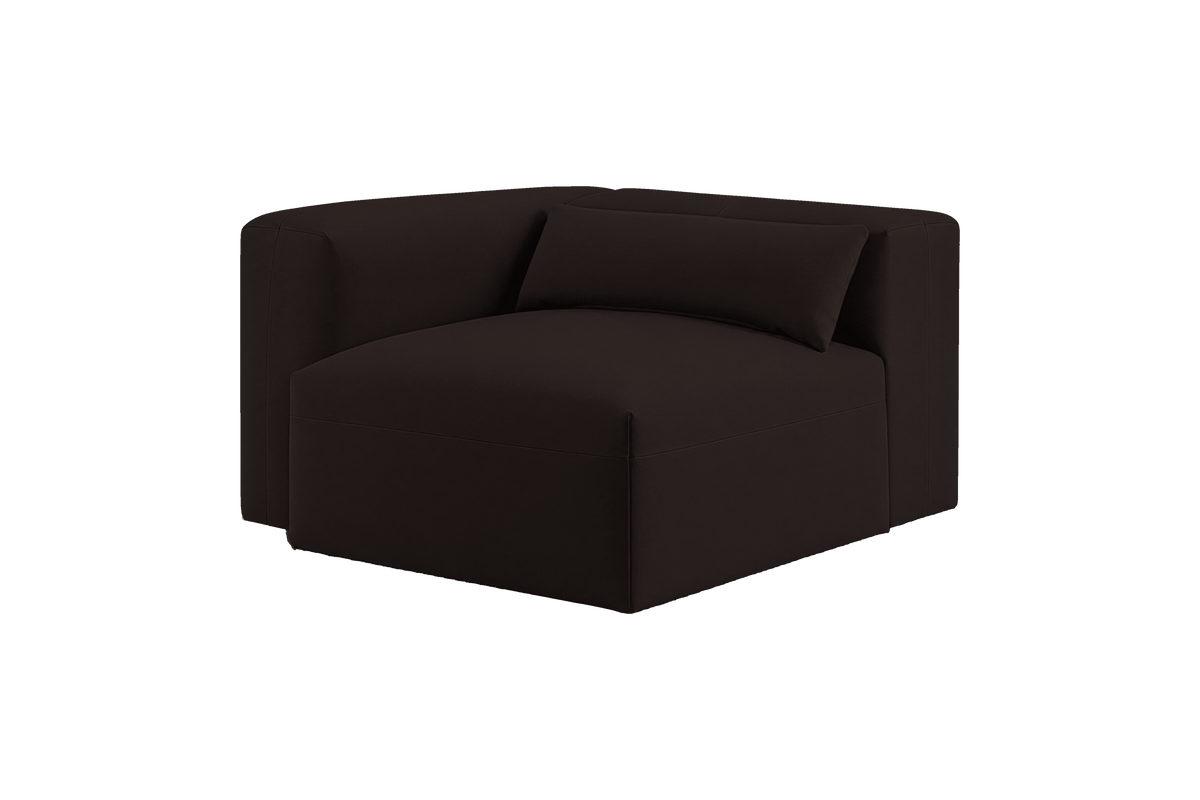 Jasmine Chair One Arm Left in Dante Ebony