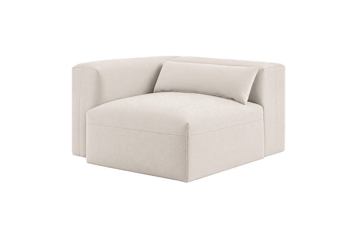 Jasmine Chair One Arm Left in Fresco Milky
