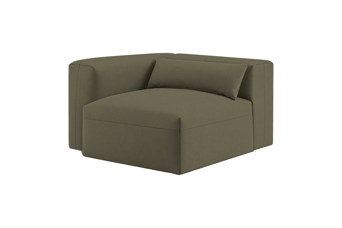Jasmine Chair One Arm Left in Felix Olive