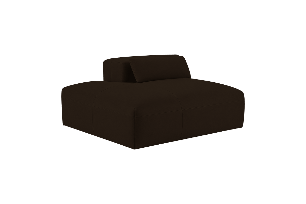 Jasmine Chaise Left in Marfa Charcoal