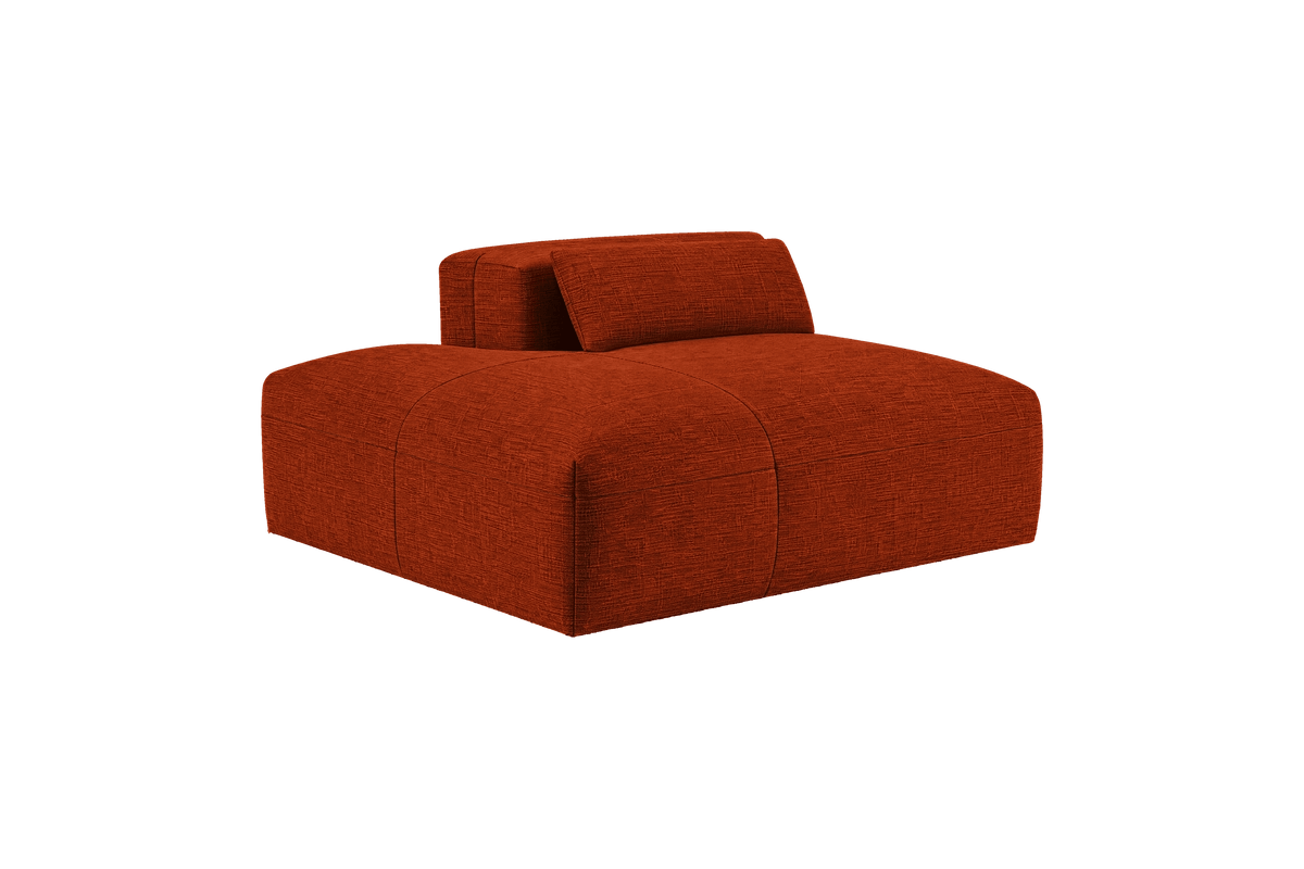 Jasmine Chaise Left in Roni Poppy