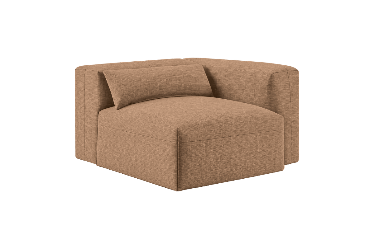 Jasmine Chair One Arm Right in Roni Biscotti