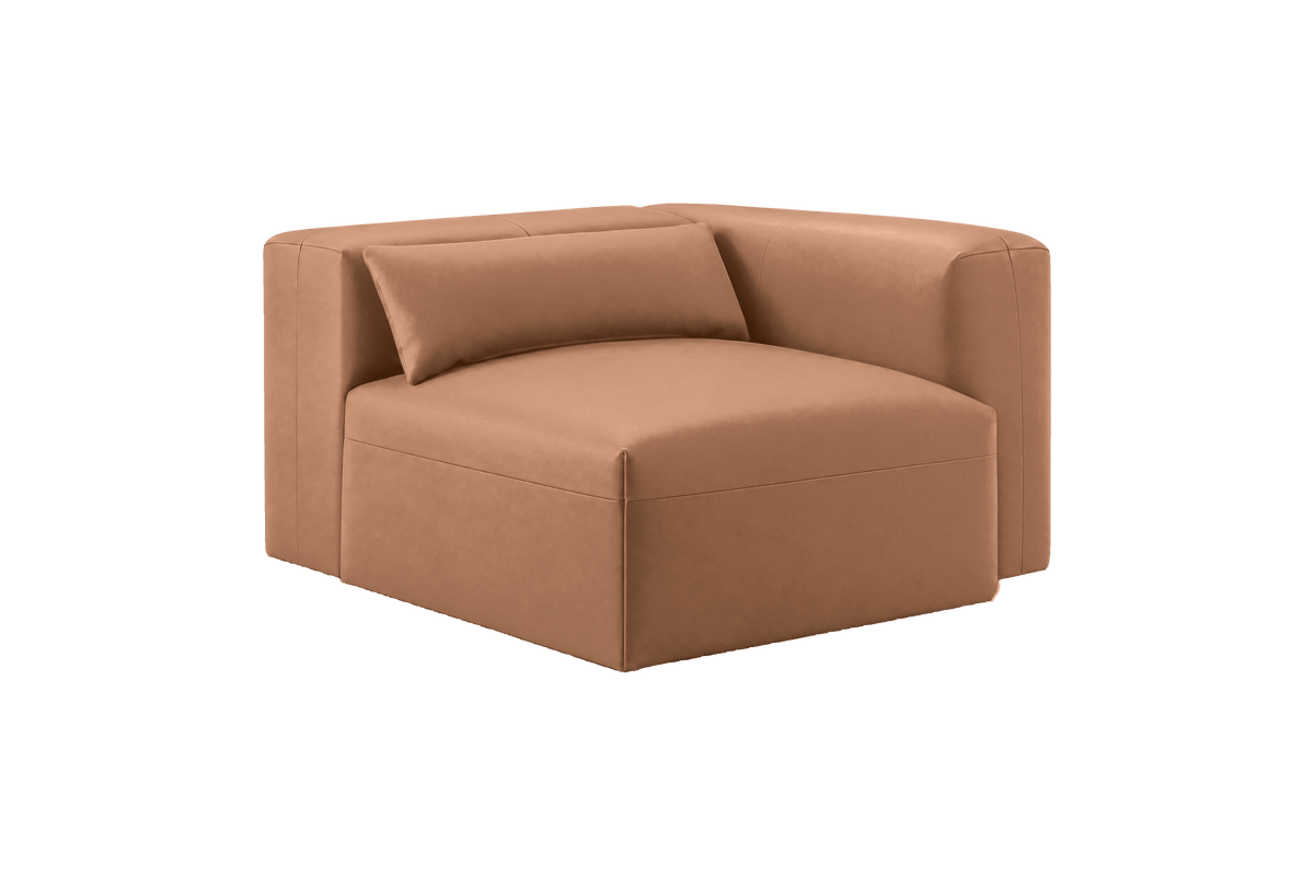 Jasmine Chair One Arm Right in Momo Camel
