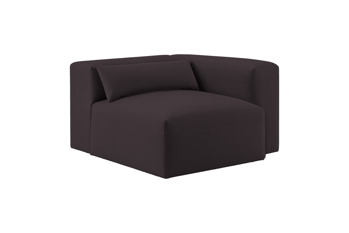 Jasmine Chair One Arm Right in Dante Charcoal