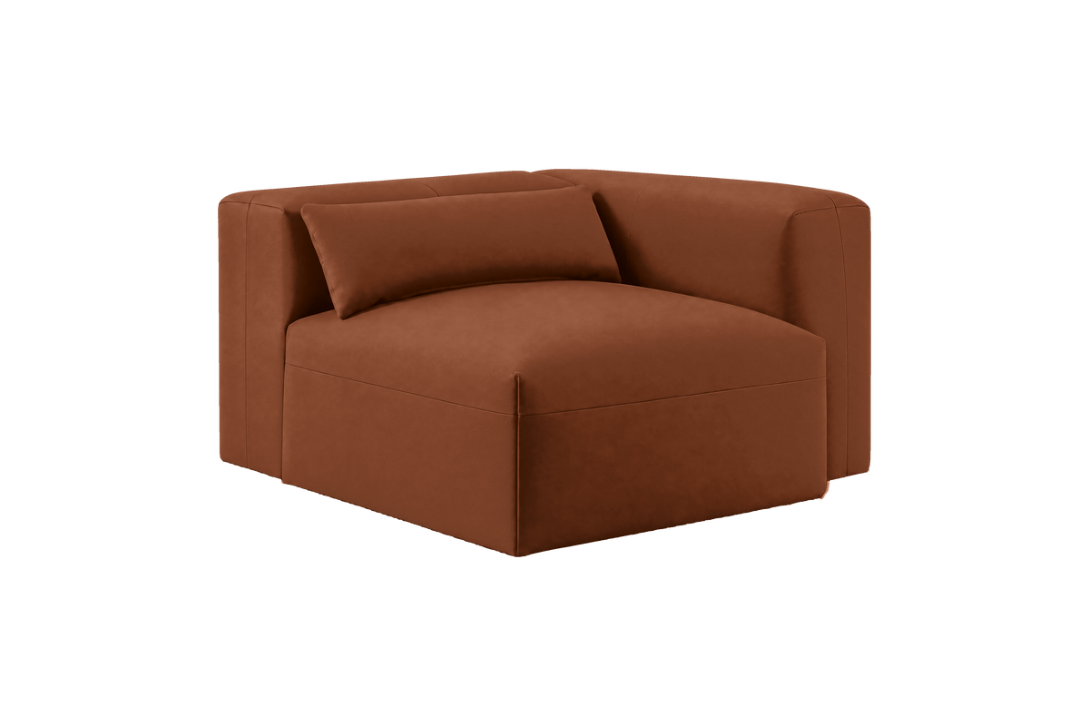 Jasmine Chair One Arm Right in Dante Hazel