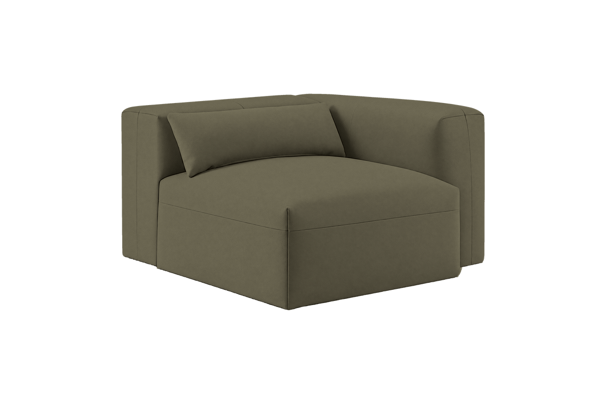Jasmine Chair One Arm Right in Felix Olive