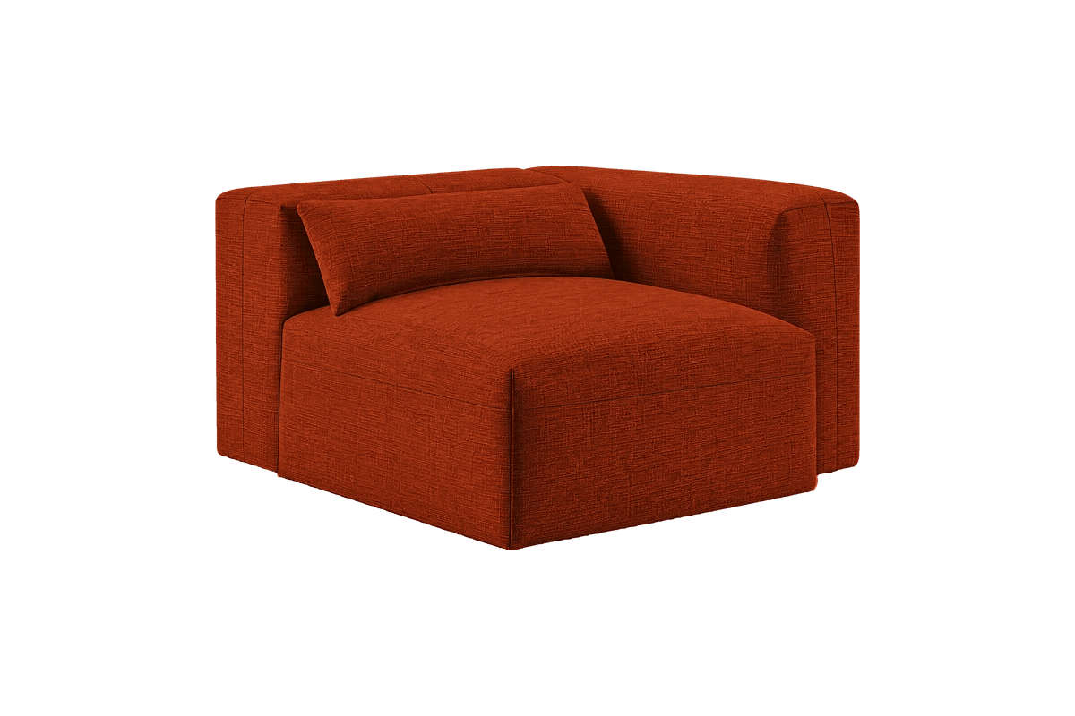 Jasmine Chair One Arm Right in Roni Poppy