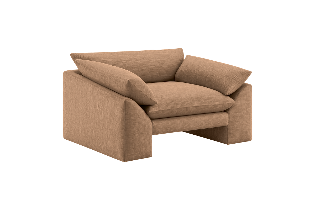Lotus Armchair in Roni Biscotti