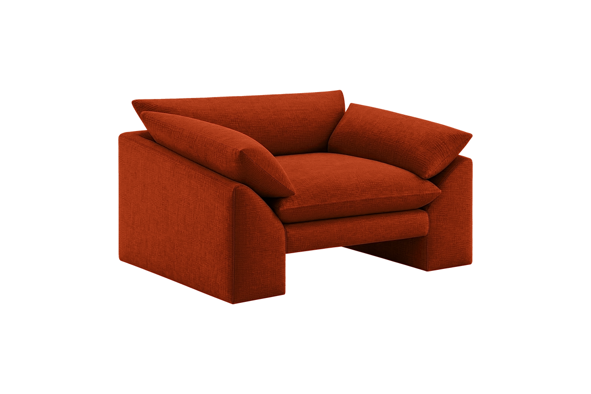 Lotus Armchair in Roni Poppy