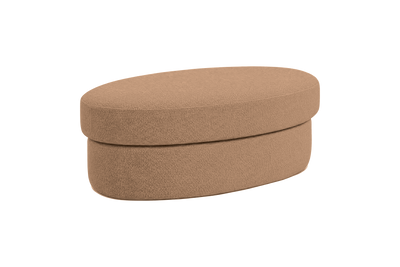 Milo Footstool in Roni Biscotti