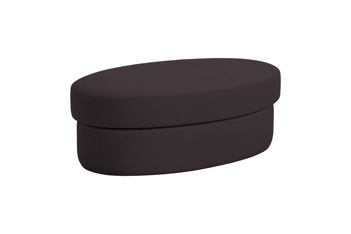 Milo Footstool in Dante Charcoal