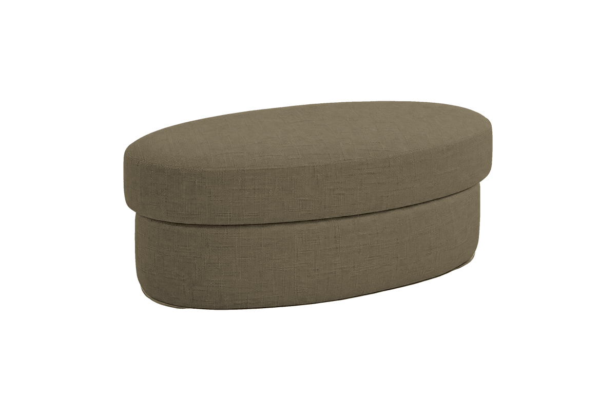Milo Footstool in Mosquito Malibu