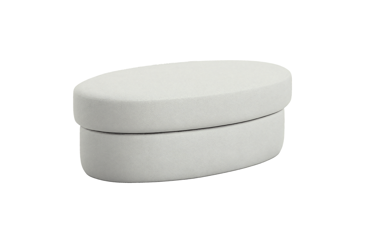 Milo Footstool in Felix Milky