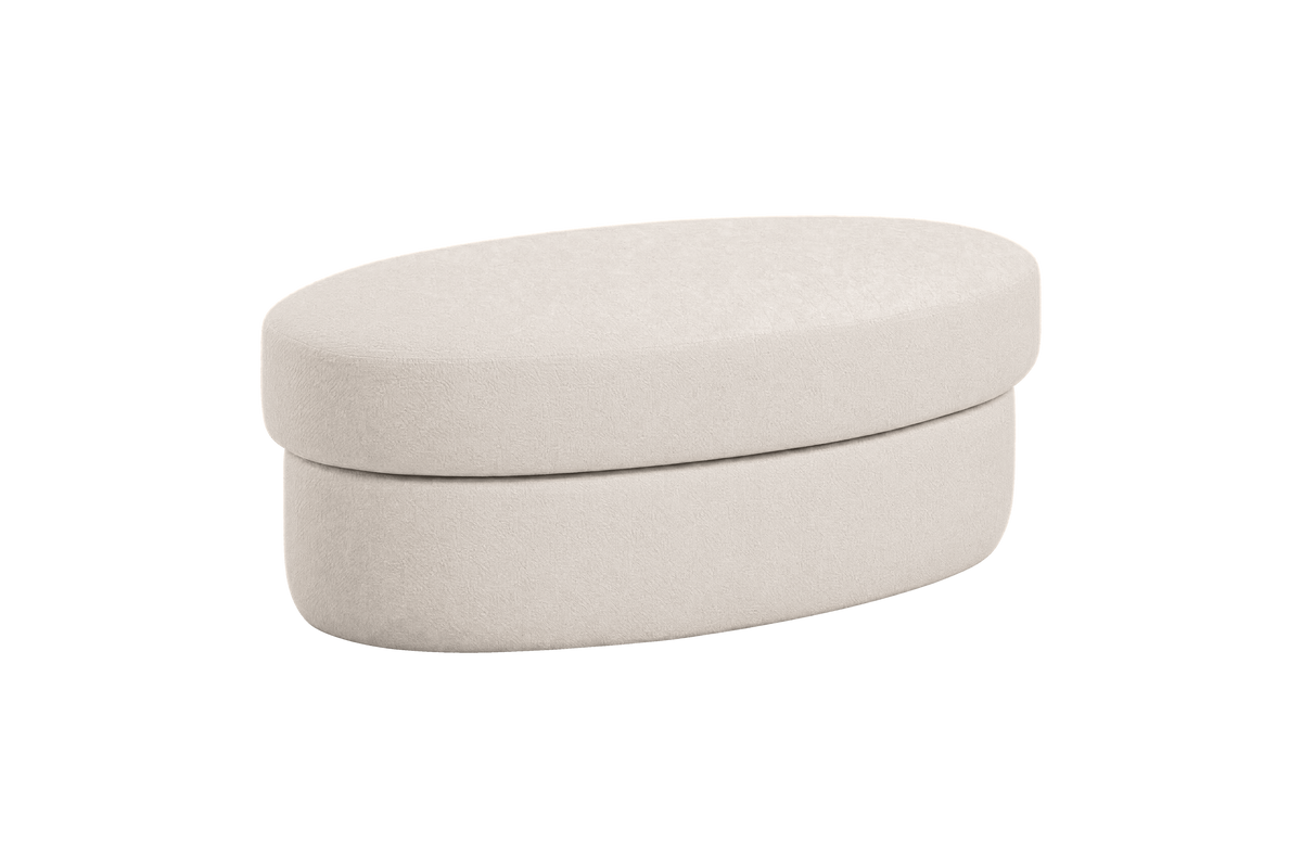 Milo Footstool in Fresco Milky