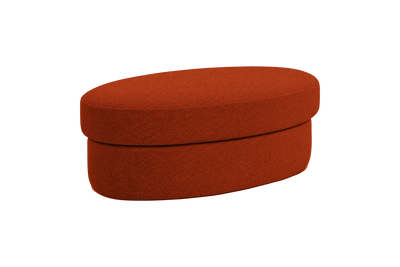 Milo Footstool in Roni Poppy