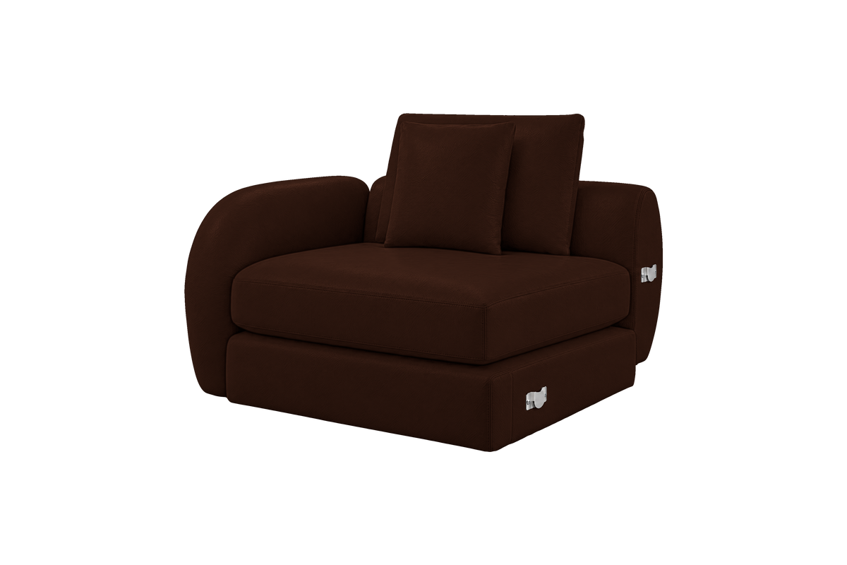 Milo Left Armchair in Momo Biscuit