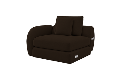 Milo Left Armchair in Marfa Charcoal