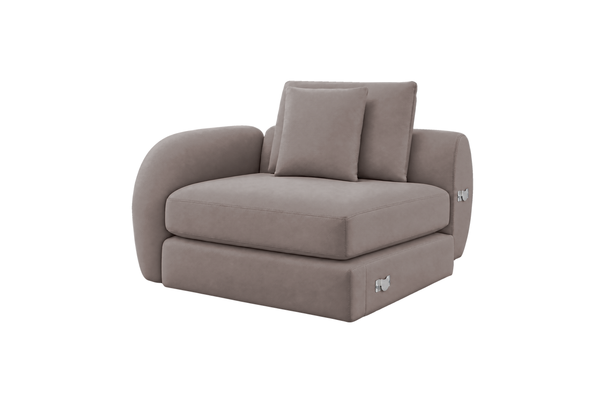 Milo Left Armchair in Dante Cos