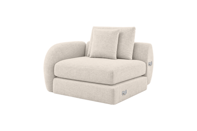 Milo Left Armchair in Mosquito Cracker