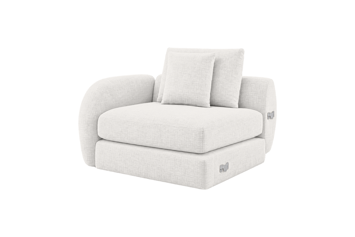 Milo Left Armchair in Mosquito Foam