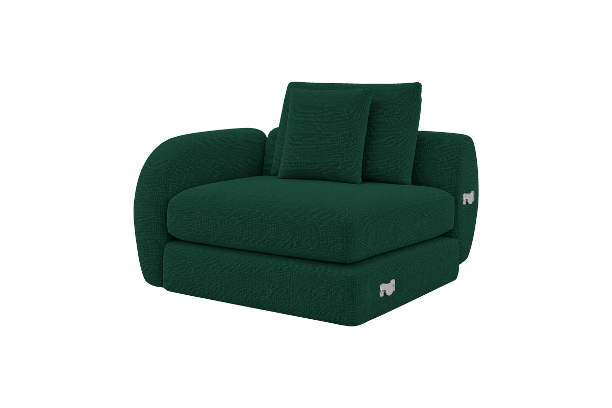 Milo Left Armchair in Roni Frog