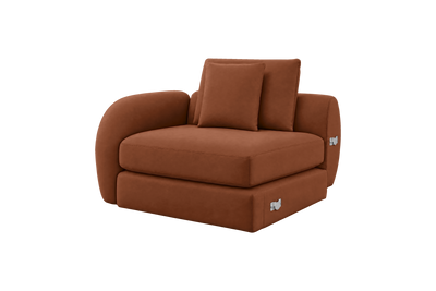 Milo Left Armchair in Dante Hazel