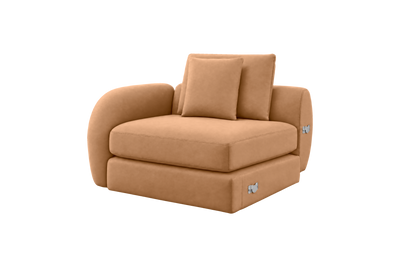 Milo Left Armchair in Dante Les Yeux
