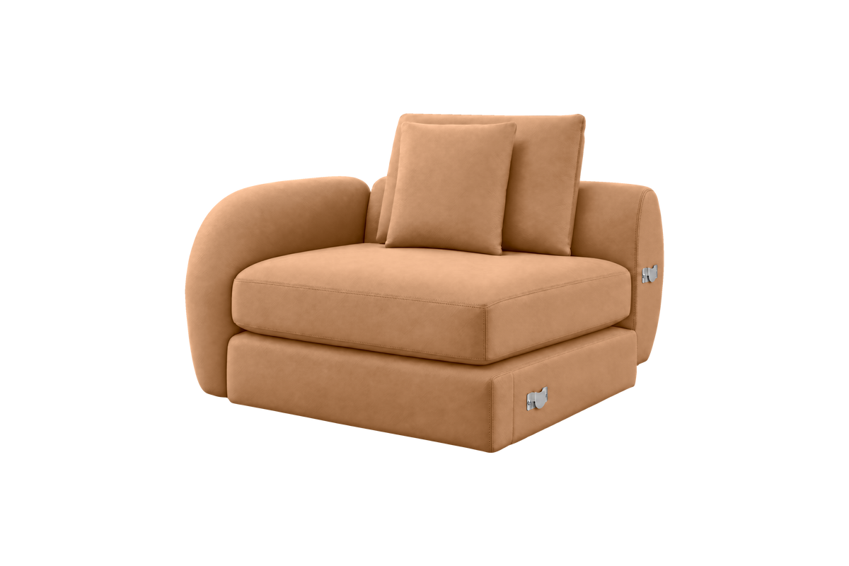 Milo Left Armchair in Dante Les Yeux