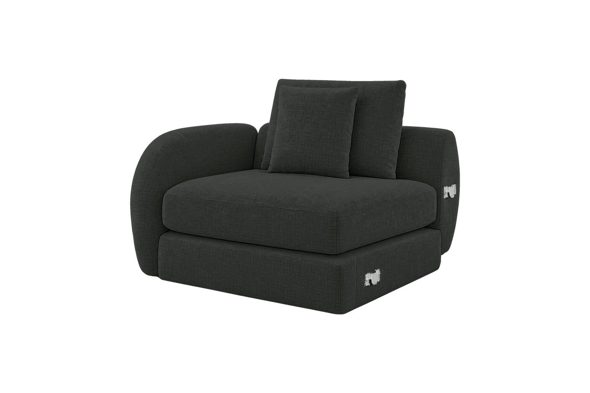 Milo Left Armchair in Mosquito Lola