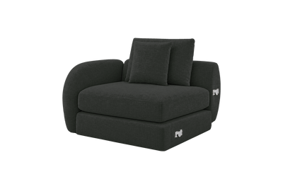Milo Left Armchair in Mosquito Lola