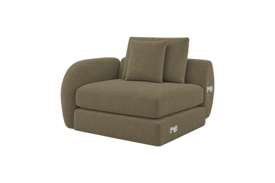 Milo Left Armchair in Mosquito Malibu