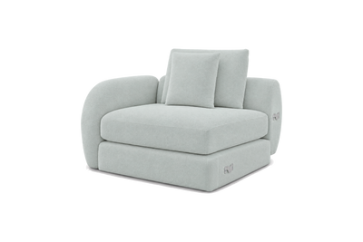 Milo Left Armchair in Fresco Meteor