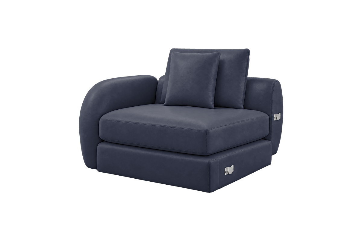 Milo Left Armchair in Momo Midnight