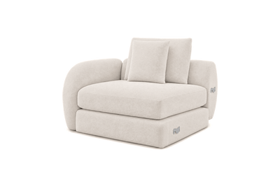 Milo Left Armchair in Fresco Crème