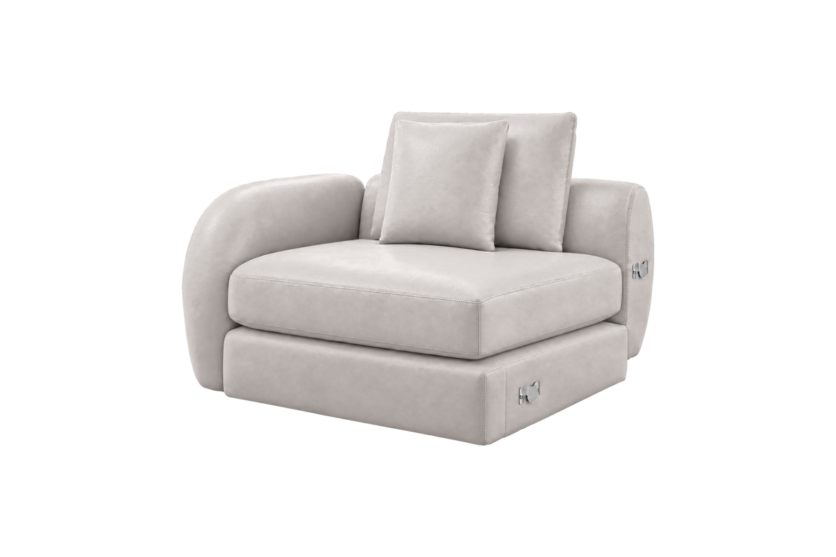 Milo Left Armchair in Momo Milky