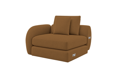 Milo Left Armchair in Felix Pisco