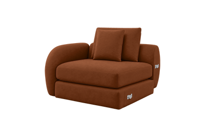 Milo Left Armchair in Marfa Pluto