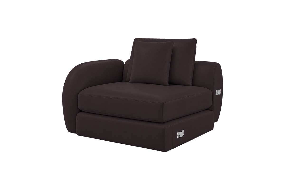Milo Left Armchair in Momo Rollie