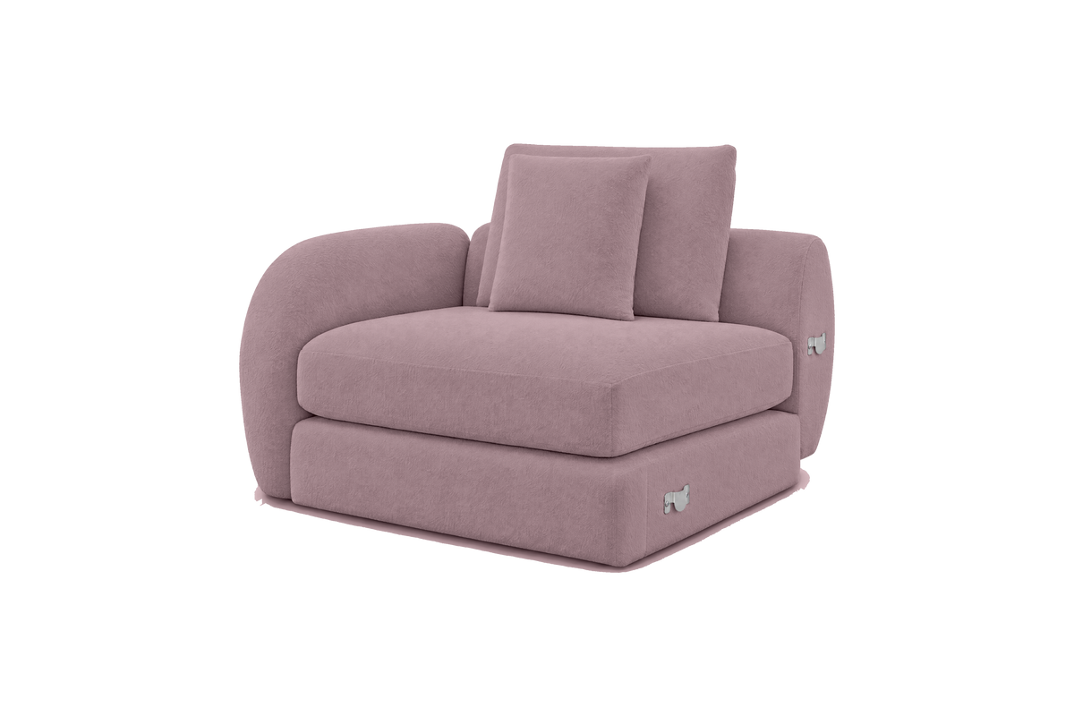 Milo Left Armchair in Fresco Saint-Tropez