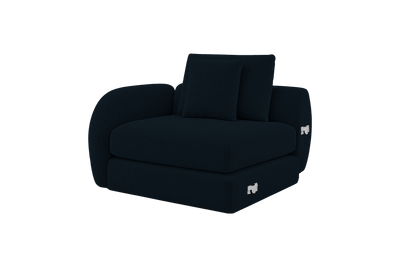 Milo Left Armchair in Mosquito Tenerife
