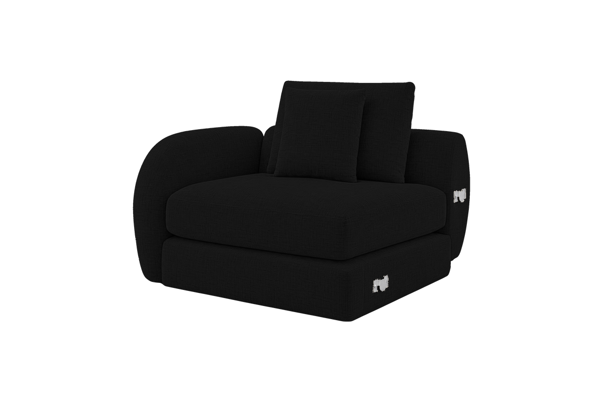 Milo Left Armchair in Mosquito Yves