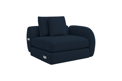 Milo Right Armchair in Dante Aqua