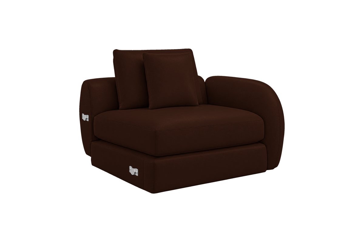 Milo Right Armchair in Momo Biscuit